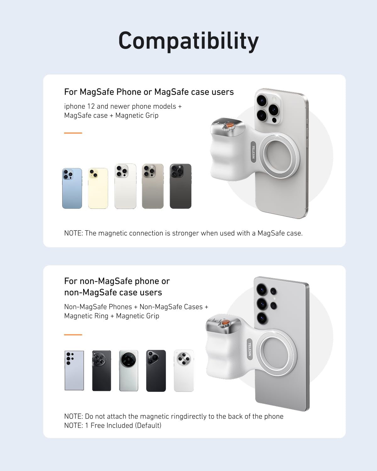 MagSafe Magnetischer Bluetooth Kamera-Griff für Smartphones